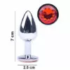 Plug anal tipo joya metálico pequeño