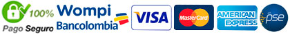 Pagos con tarjetas de crédito y débito por plataforma wompi bancolombia