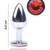 Plug anal tipo joya metálico mediano