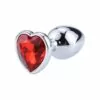Plug anal joya corazón metálico pequeño