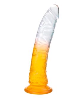 Dildo translucido con chupa 20 cm