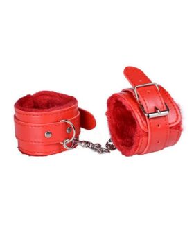 Esposas en cuero y peluche