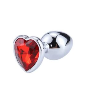 Plug anal joya corazón metálico pequeño