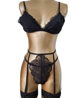 Conjunto 39055 color negro -Talla Unica