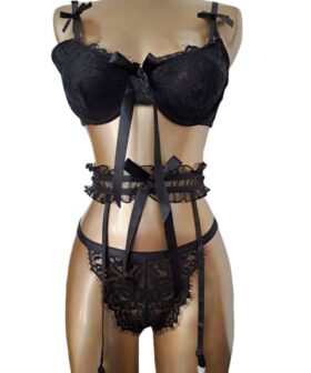 Conjunto 39090 color negro -Talla Unica